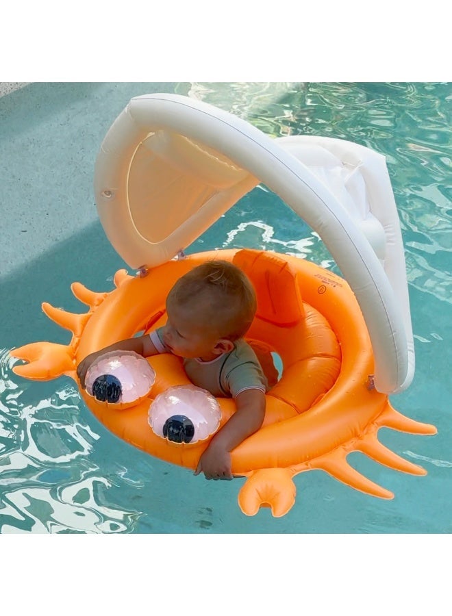 SUNNY LIFE Baby Float Sonny the Sea Creature Neon Orange – Infant Swim Trainer Float, Secure Seat with Back Support, Fun Comfortable Water Float for Early Pool Play - Image 3